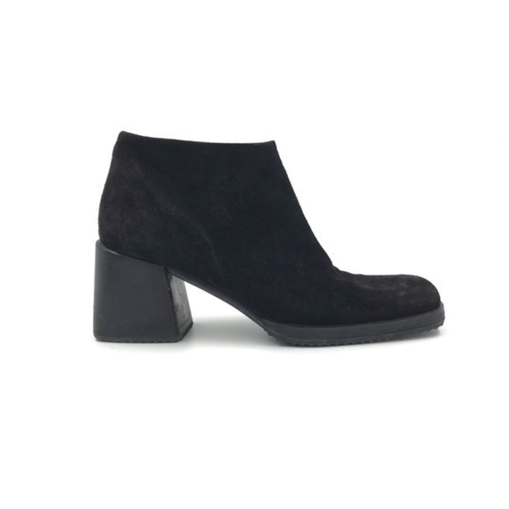 90s Via Spiga Suede Leather Black Booties US Size 7.5
